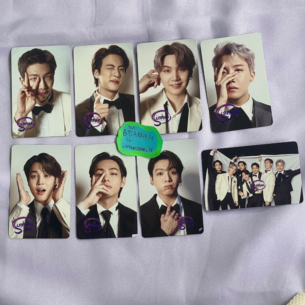 The fact music award TFMA TMA China photocard official Kim Seokjin Namjoon RM suga Min Yoongi agustd