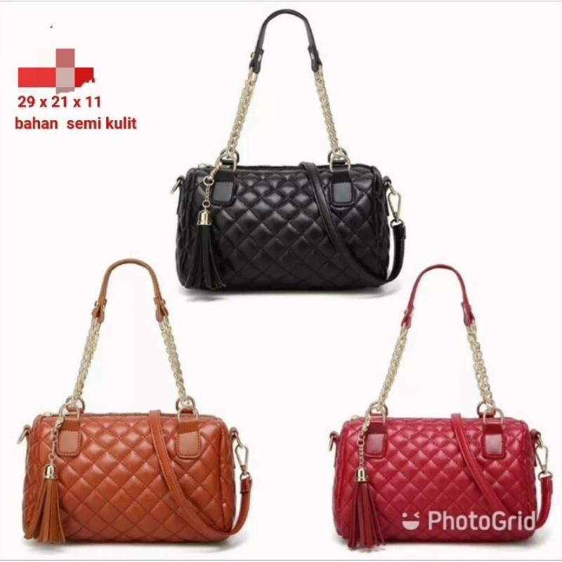 MONEERA STORE NEW FASHION BAG COLLECTION TAS BAHU WANITA MENGYAO BAHAN SINTETIS MOTIF JAHIT EMBOS MO