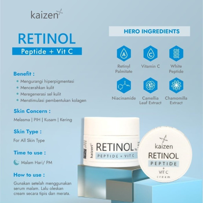 Kaizen Retinol Peptide & Vitamin C / Retinol Night Cream 10gr