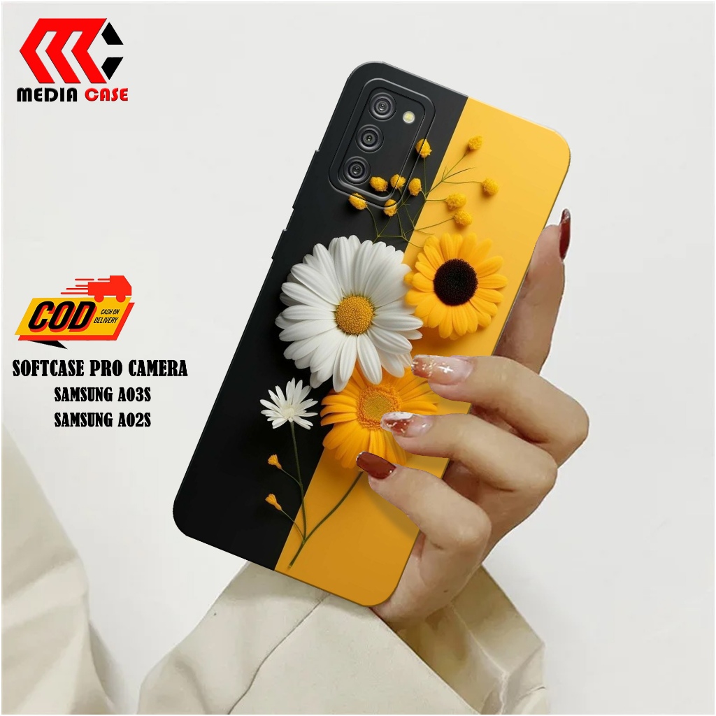 Case Hp Samsung Galaxy A03S / A02S Terbaru - Fashion Bunga - Casing Hp Samsung Galaxy A03S / A02S - 