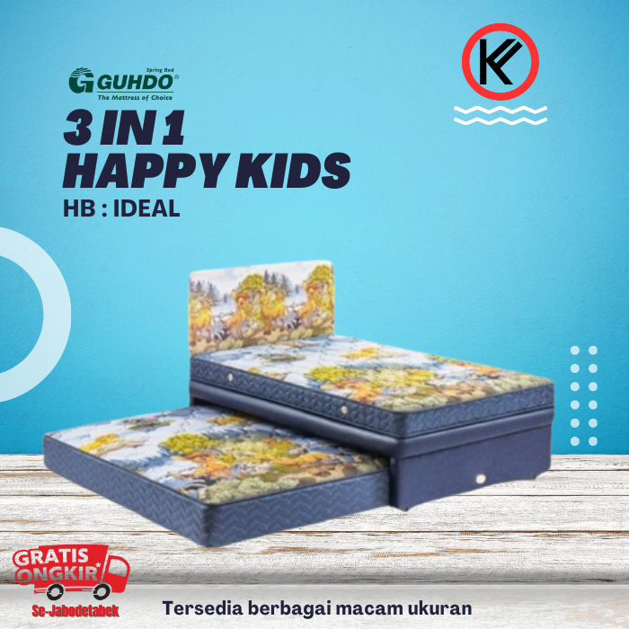 Kasur Springbed Guhdo 3in1 Happy Kids Fullset