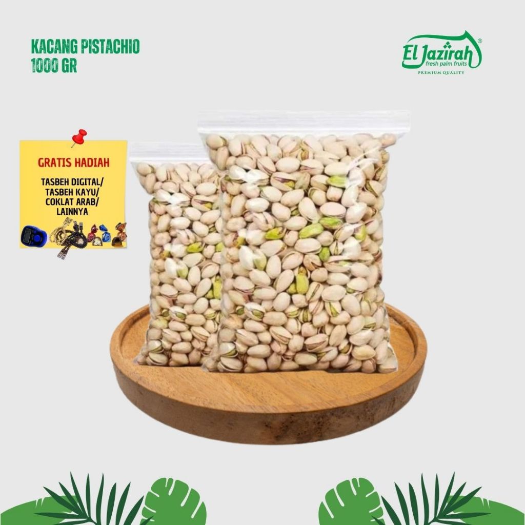 

El Jazirah Kacang Pistachio / Fustuk / Badam Hijau 1kg