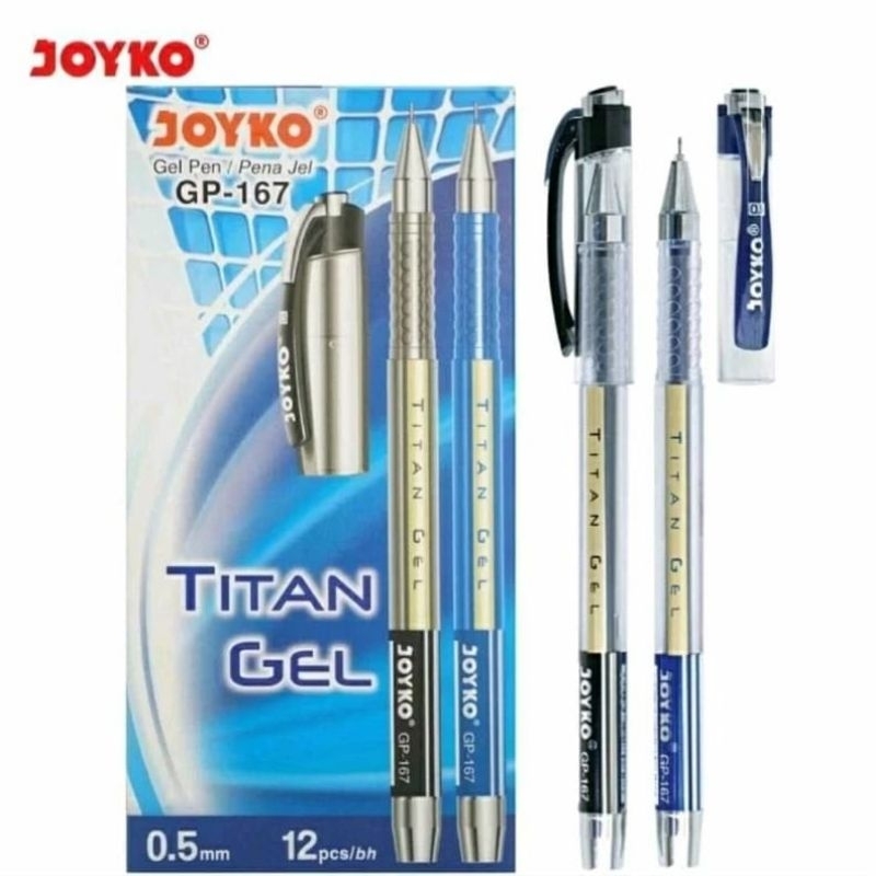 

Pulpen Gel Joyko GP-167 Titan 0,5mm (isi 12 pcs)