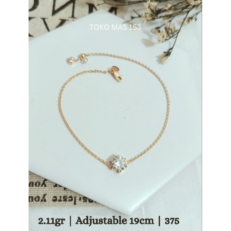 WAJIB TANYA STOK Realpict Gelang Serut Nagita Mata 1 Emas Asli Kadar 375