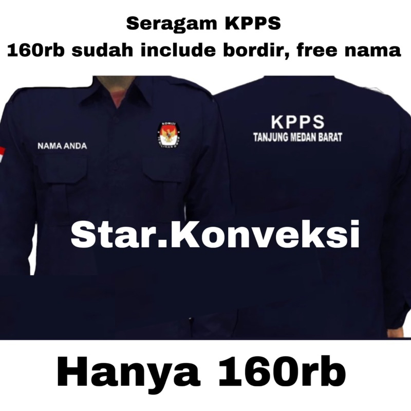 Baju Seragam Kemeja PDH KPPS  Lengan Panjang Kelompok Penyelenggara Pemungutan Suara KPPS 2024