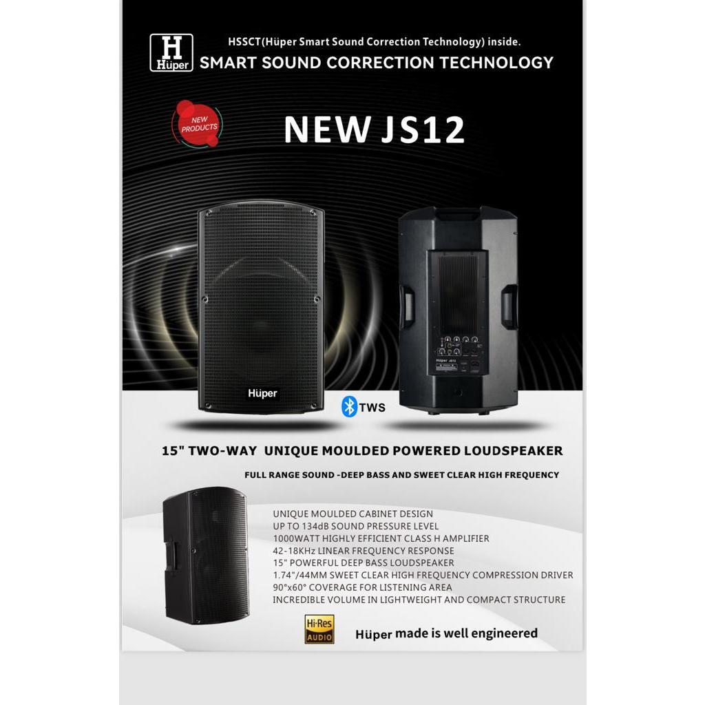 Speaker Aktif Huper JS12 JS-12 JS 12 15 Inchi Sepasang Original
