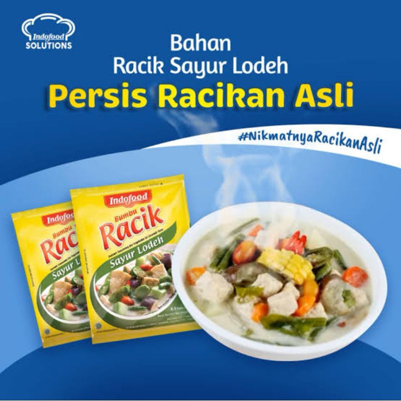 

Indofood Bumbu Racik Instan Sayur lodeh.nasi Goreng.Ayam goreng