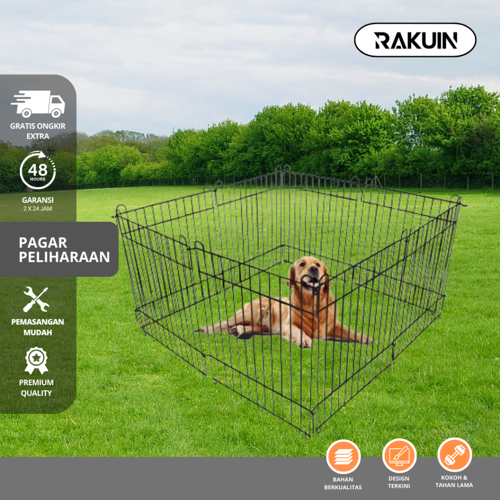 PAGAR / PINTU UNTUK PELIHARAAN - KANDANG HEWAN PELIHARAAN KAWAT BESI TERMURAH UNTUK ANJING / KUCING 