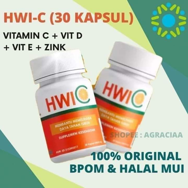 HWI C Asli Original HWI Vitamin C isi 30 Kapsul Pureway C original HWI Terlaris
