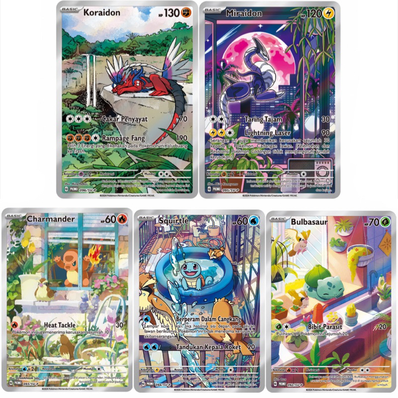 Koraidon miraidon charmander squirtle bulbasaur promo pokemon tcg sv4a indonesia original langka 092