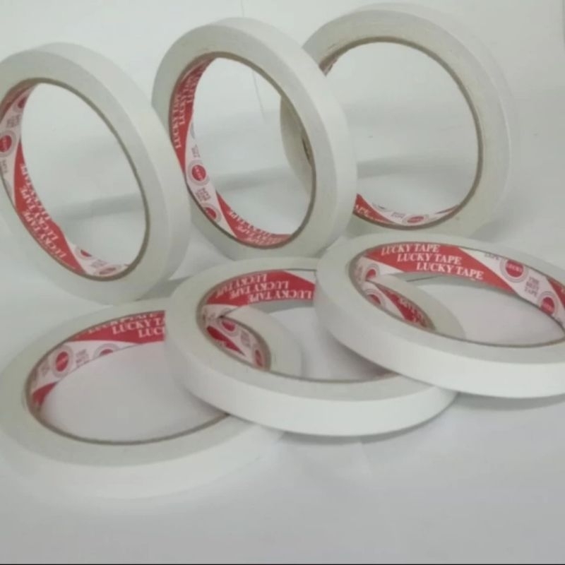 

Double Tape/ Lucky Tape Setengah Inci 1/2 Panjang 12 Meter