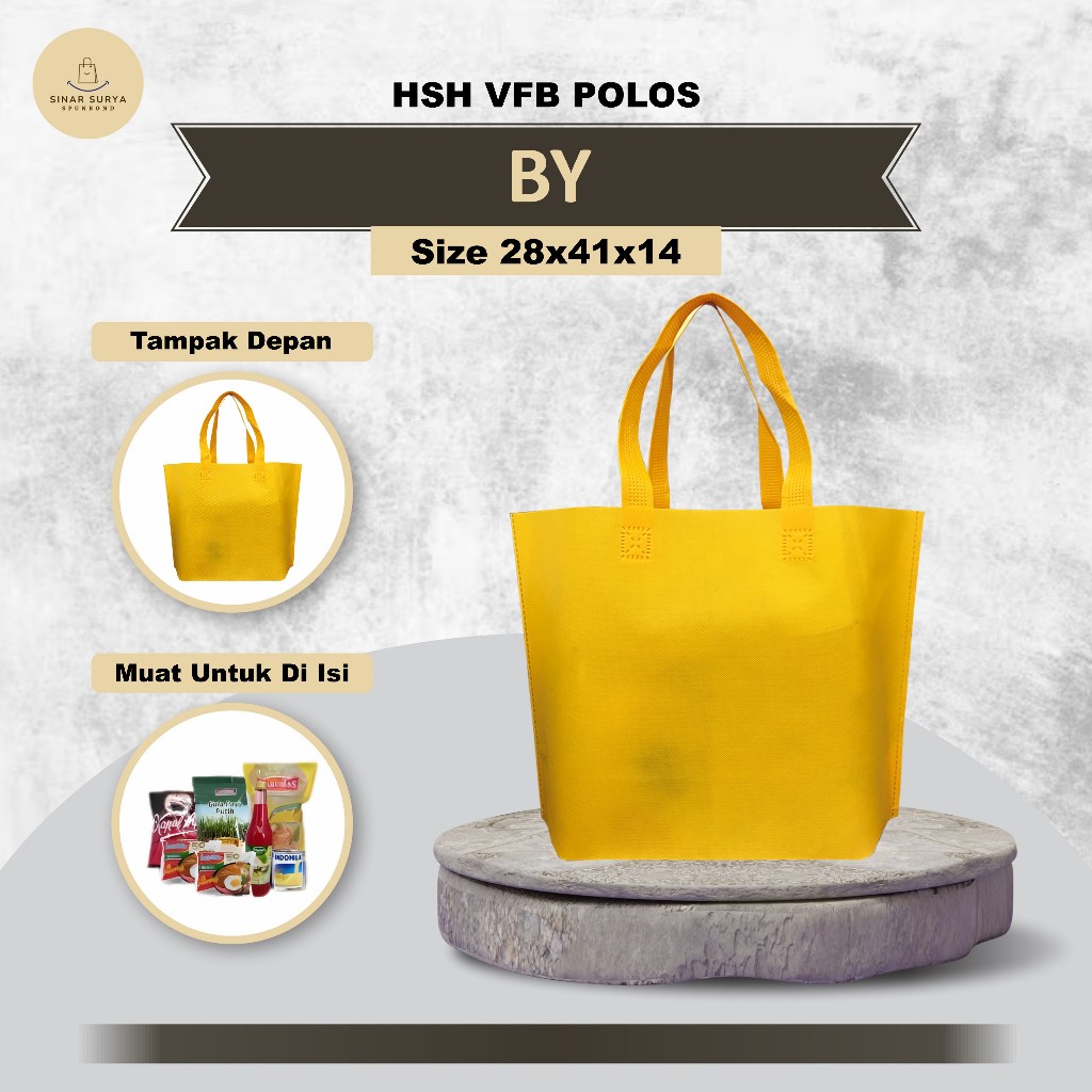 

Tas Souvenir Spunbond | Tas Sembako | Tas Brownies Tebal Polos Uk. 28x41x14