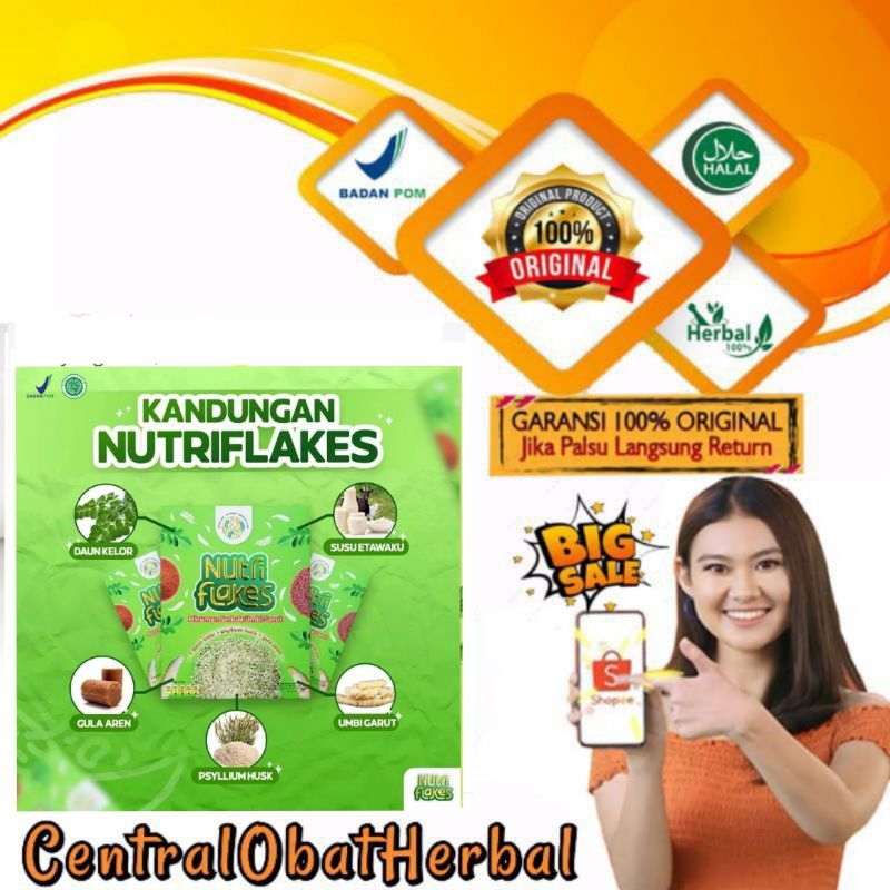 Nutriflakes Sereal Umbi Garut Mengatasi Asam Lambung - Nutriflakes Original