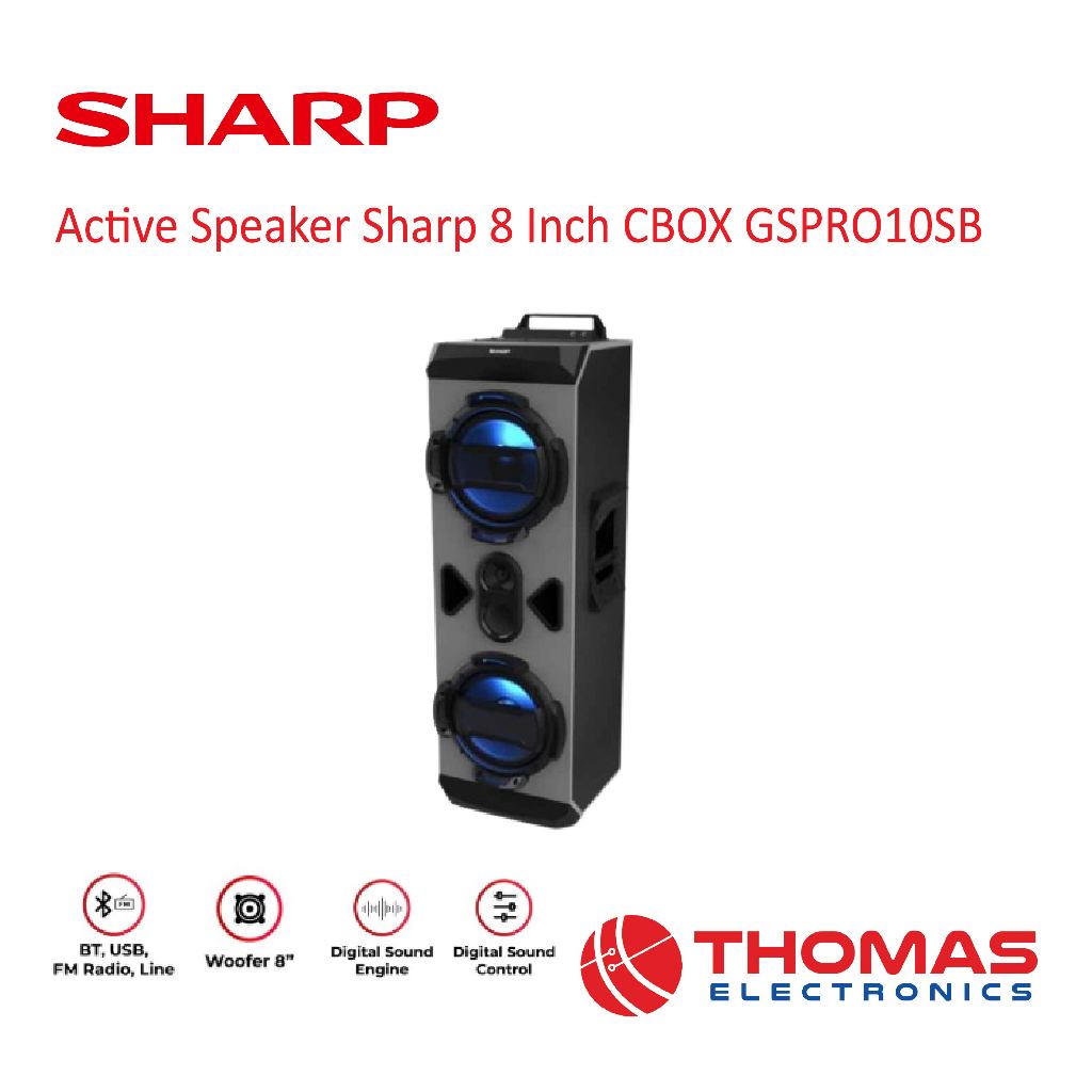 Active Speaker Sharp CBOX GSPRO10SB GSPRO 8 SB 8 Inch Garansi Resmi