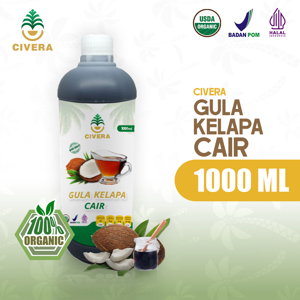 

Civera Gula Kelapa Sirup 1 Liter / Coconut Sugar Liquid Organic / Coconut Nectar Kemasan 1 Liter cocok untuk Kopi Teh / 100% Organik Coconut Sugar