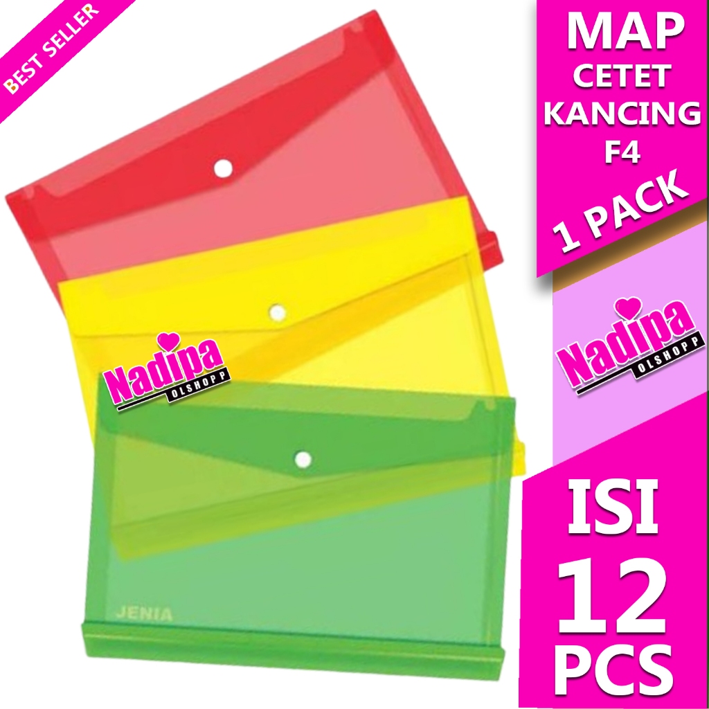 

MAP CETET KANCING WARNA TRANSPARAN F4 1 PAK ISI 12 PCS nadipa olshopp