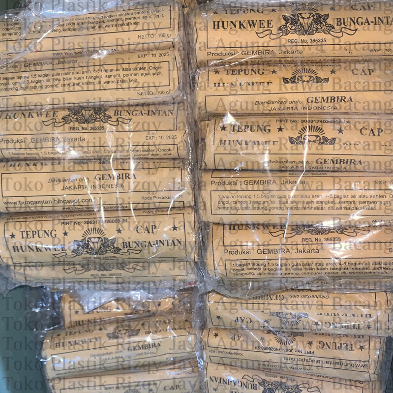 

Tepung Hunkwee (hongkue) Cap Bunga Intan (Biasa untuk Pembuatan Es Gabus)