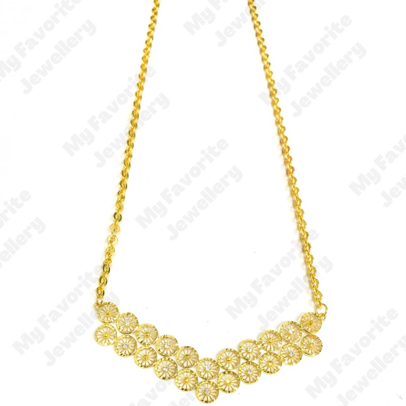 Kalung Fuji Aurel Bulat Emas Asli Kadar 700