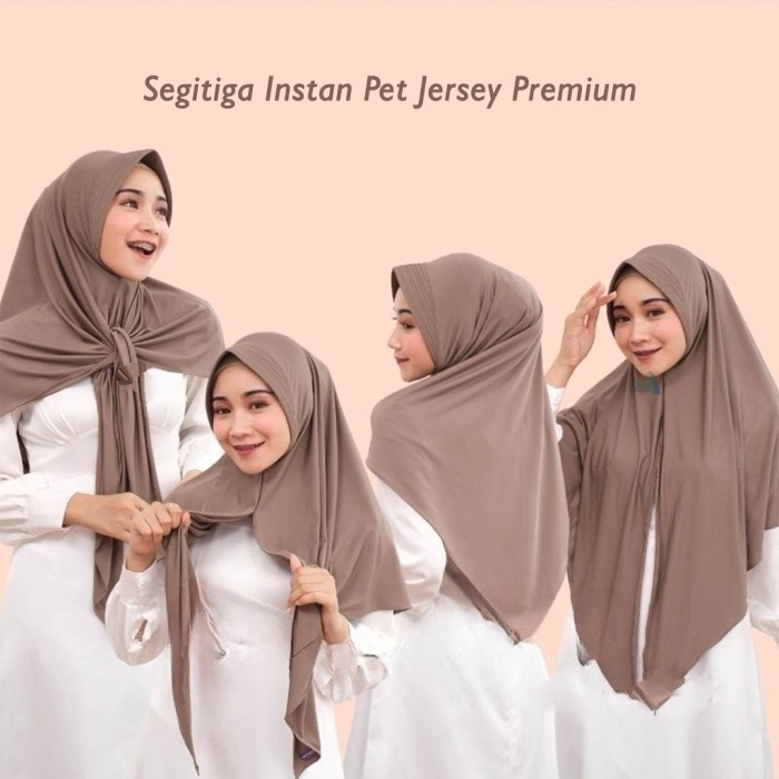SEGITIGA INSTAN PET JERSEY PREMIUM || JILBAB INSTAN SEGITIGA JERSEY PET INSTAN || HIJAB SEGITIGA