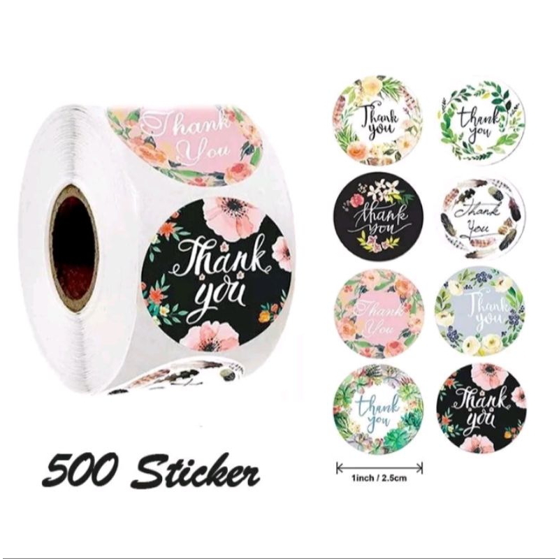 

Stiker Thank You / Stiker Label Makanan 1 roll isi 500pcs