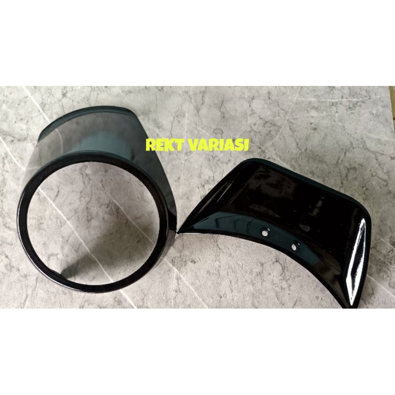 Black series ducktail plus headlamp Vespa primavera/topi lampu plus ducktail vespa primavera