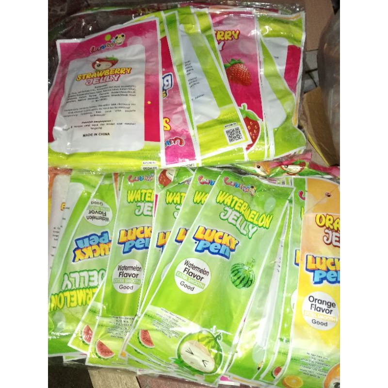 

jely berhadiah polpen&balon besar isi 30 pcs
