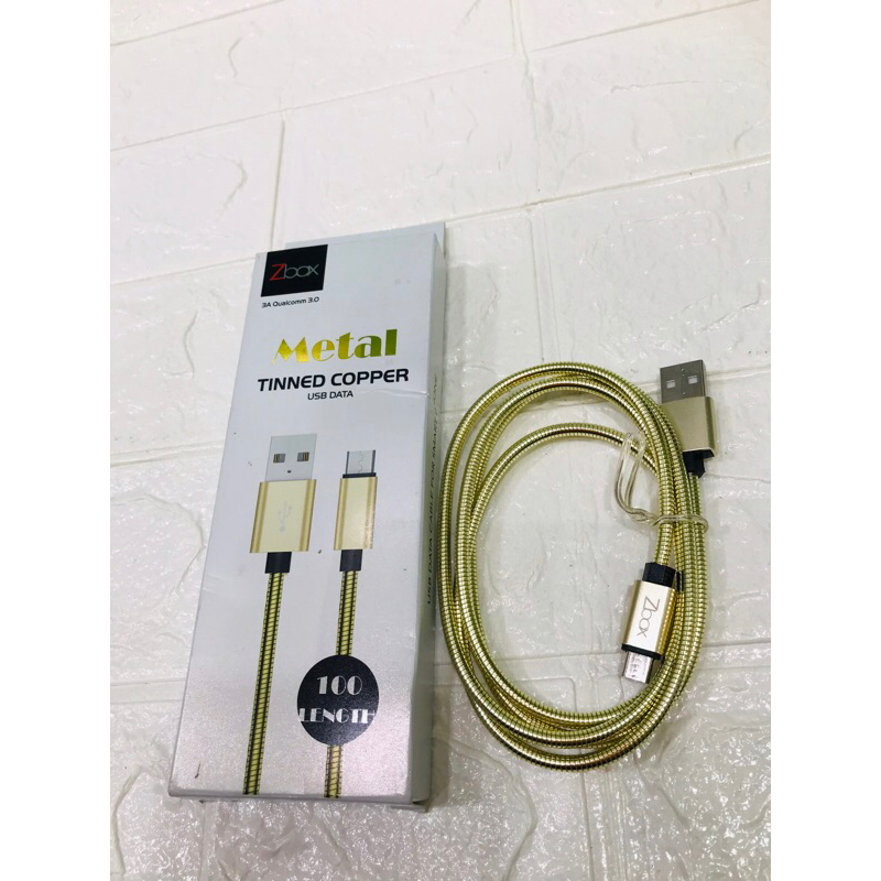 Kabel Data Kabel charger Metal Zbox USB to Micro