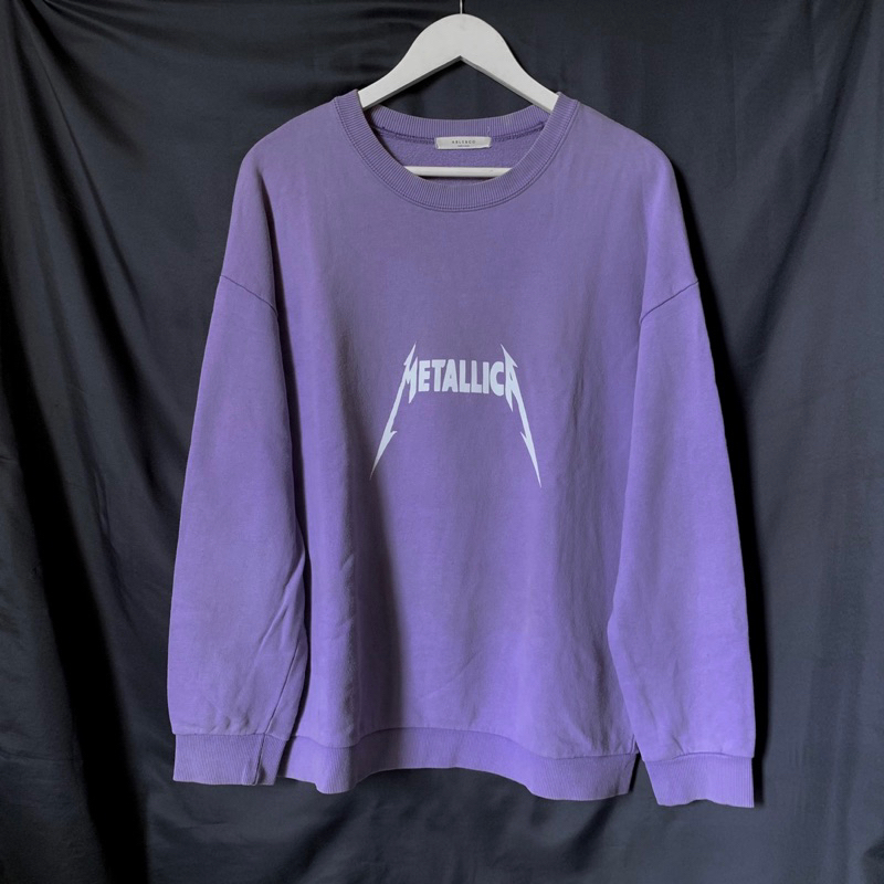 PRELOVED METALLICA ABLE&CO PURPLE CREWNECK - SWEATER OVERSIZE UNISEX