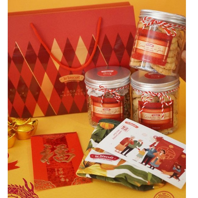

le biscuit - Imlek & Valentine Hampers - 3 Jar Kue Kering