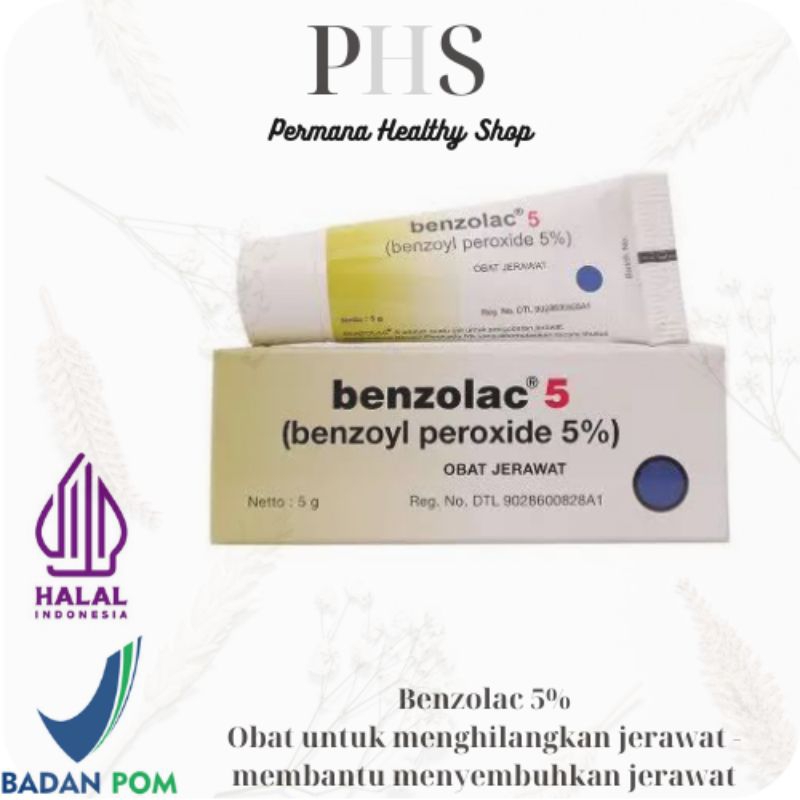 Benzolac 5% / Benzolac 5% gel 5gr / Benzolac gel untuk jerawat