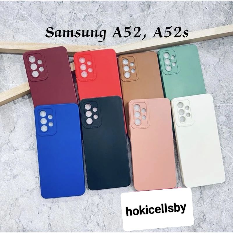 Soft Case Samsung A52 Case Clear macaron Slikon hp CESING hp Pro Camera Candy full colour TPU 3D
