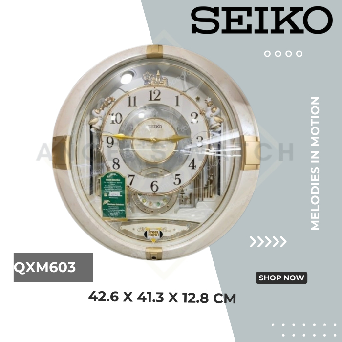 JAM DINDING SEIKO MELODI MELODIES IN MOTION QXM603 ORIGINAL