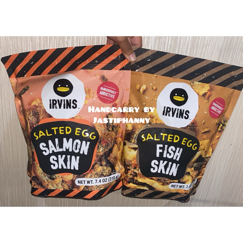 

[CHAT SEBELUM CO] IRVINS VIRAL SNACK SALTED EGG SALMON SKIN FISH SKIN CHIPS