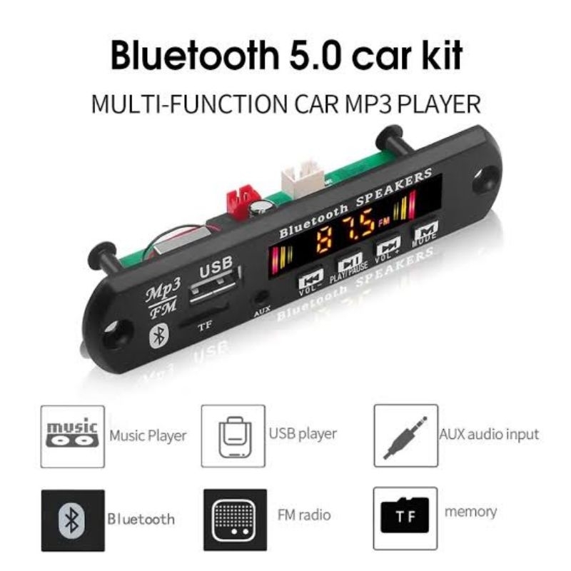 MODUL MP3 BLUETOOTH + FM RADIO