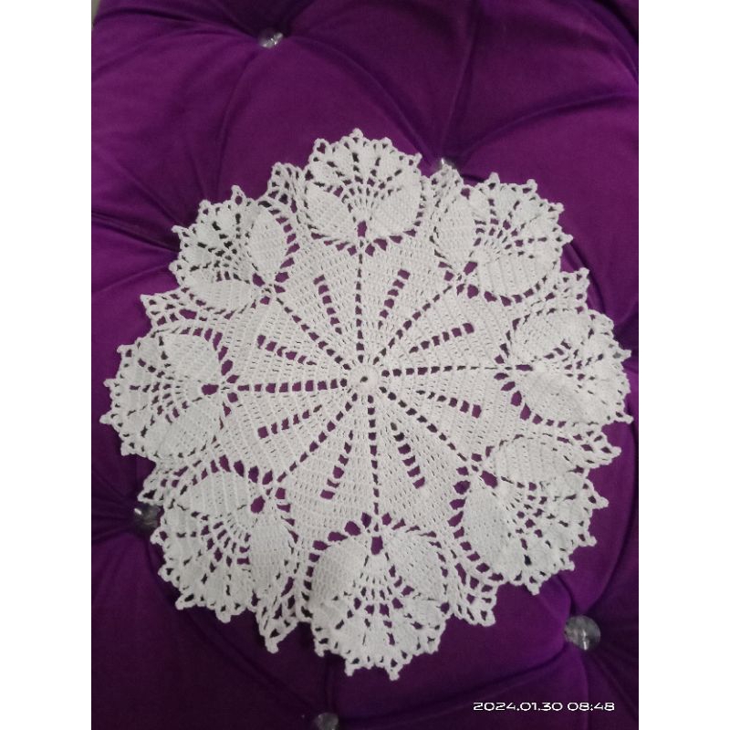 Taplak rajut bulat /taplak/taplak cantik