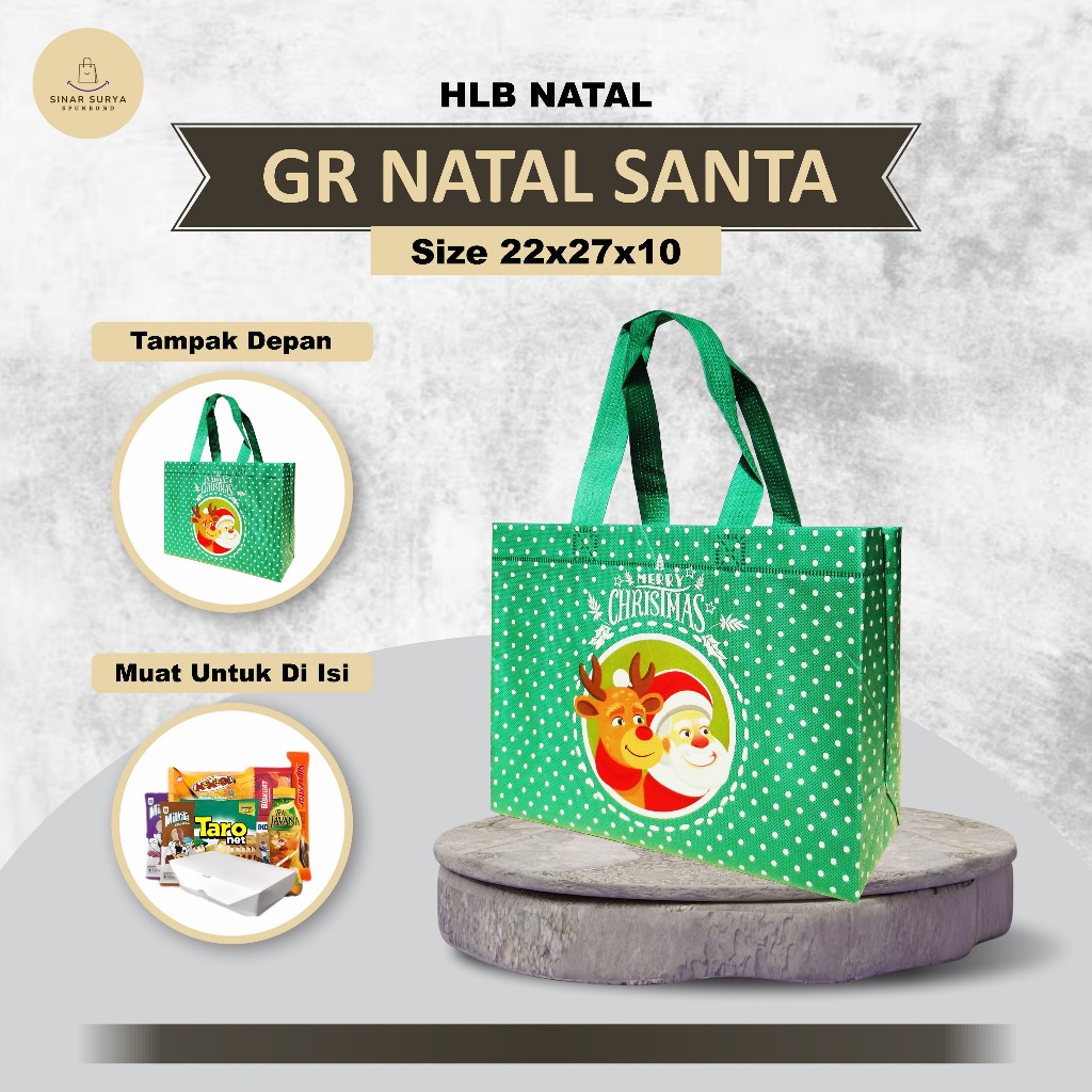 

Tas Bingkisan Natal Tas Parcel Christmas Tas Natal Souvenir Goodie Bag Christmas 22x27x10 LAMINASI