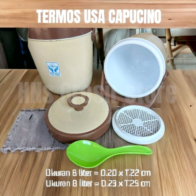 Tempat Penyimpanan Makanan Termos Mini Rice Bucket Capucino