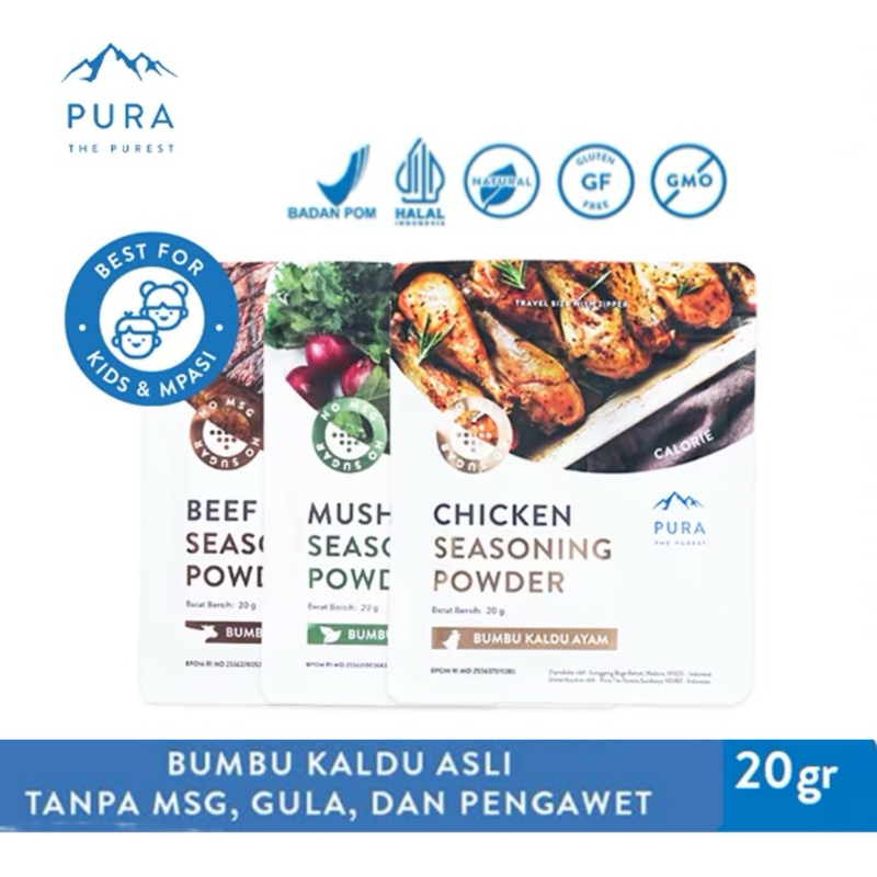 SACHET PURA kaldu sapi kaldu mpas  Crystal of the Sea - White Anchovy Brown Anchovy Shrimp Udang Ter