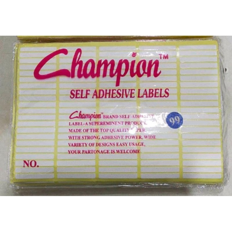 

Label harga champion