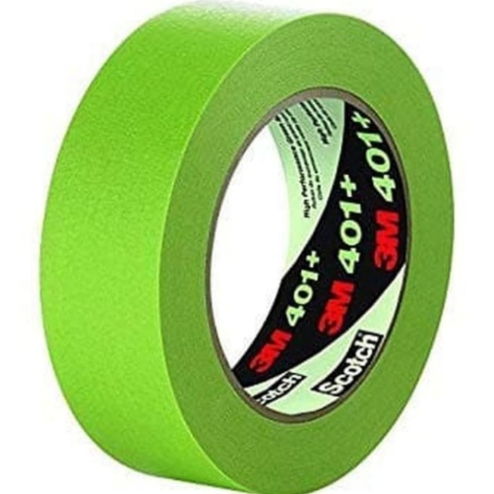 401+ Masking Tape Hijau - 3 M 223 - Lakban Kertas 3 M Temperatur 6mm