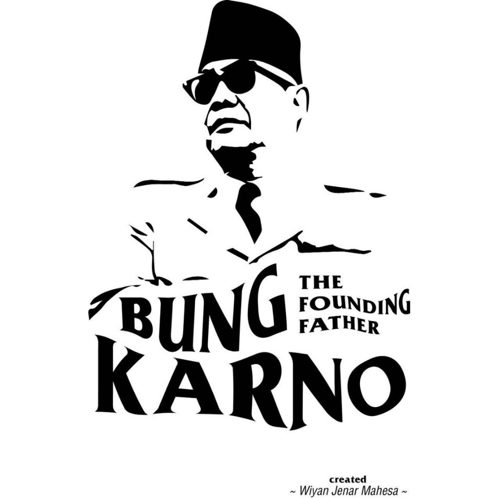 

SABLON SETRIKA SOEKARNO BUNG KARNO KAOS STRIKA PRESIDEN RI SOEKARNO BUNG KARNO