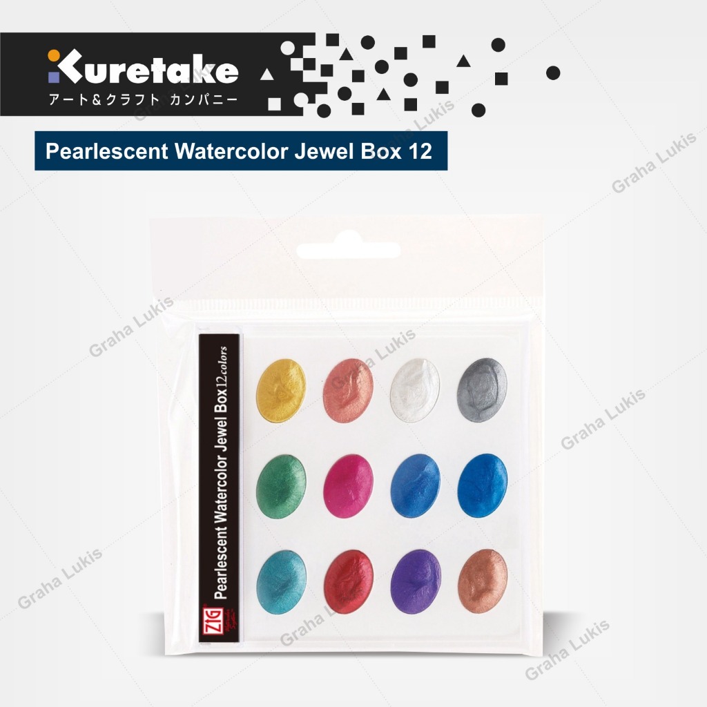 

Kuretake Zig Pearlescent Watercolor Jewel Box - 12