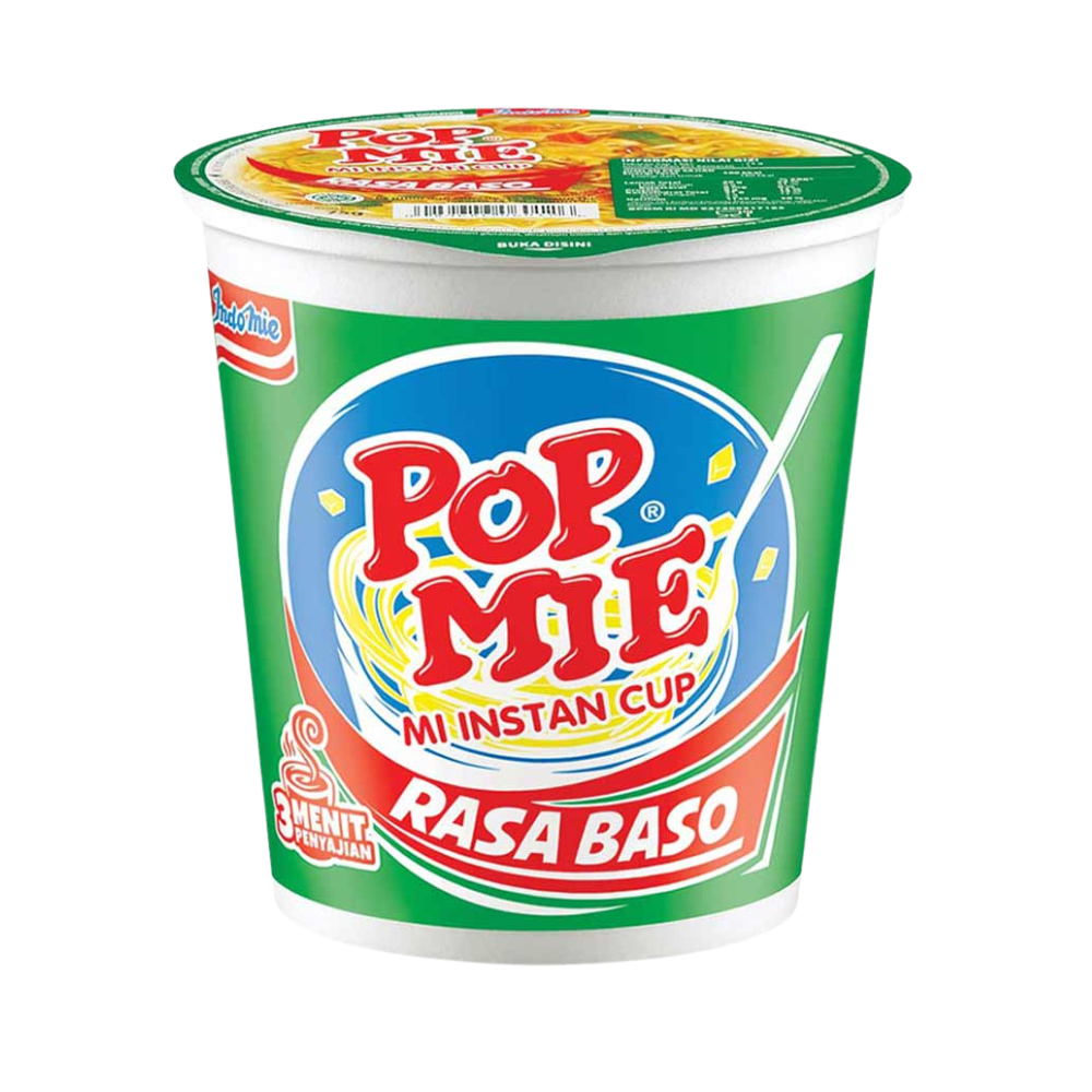 

Pop Mie Mi Instan Cup Rasa Baso 75G