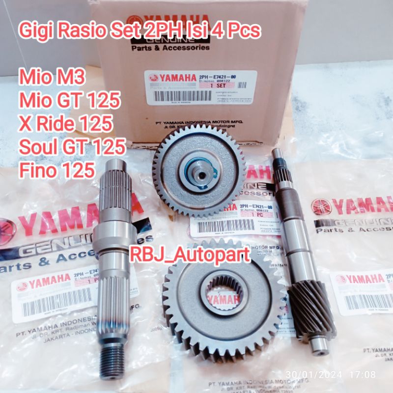 GIGI RASIO YAMAHA MIO M3 2PH GIGI GARDAN MIO M3 GEAR RASIO MIO Z125, SOUL GT 125 ,X RIDE 125 FINO 12