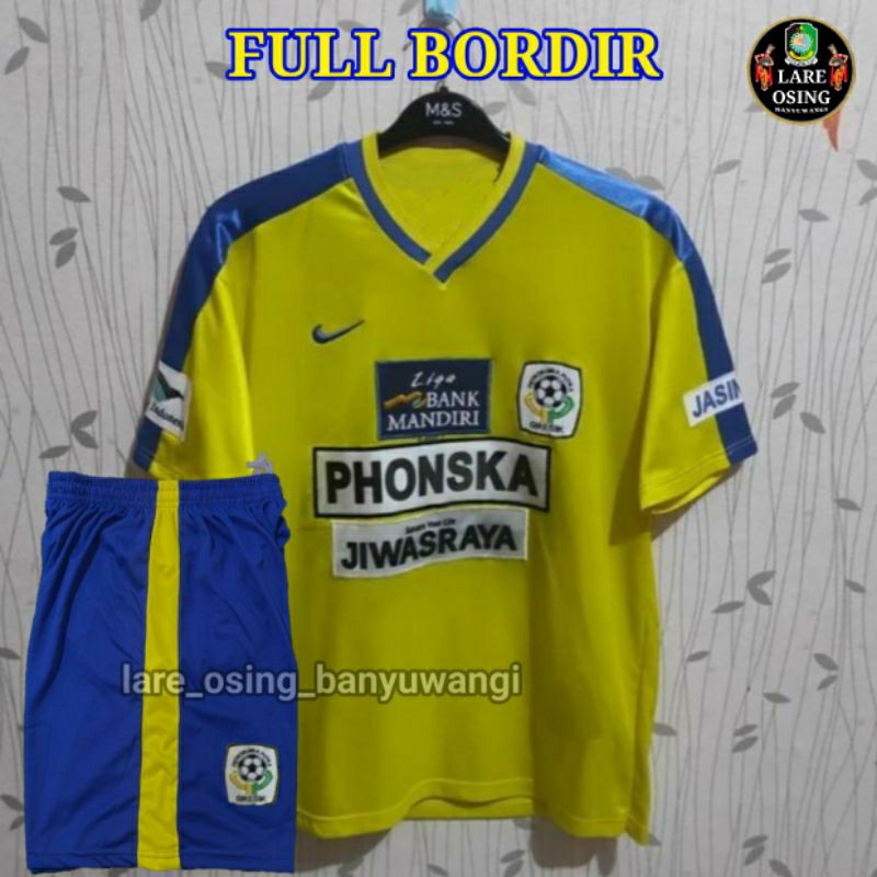 SETELAN DEWASA PETROKIMIA PUTRA HOME JUARA 2001 - 2002 BANK MANIDIRI RETRO FULL BORDIR