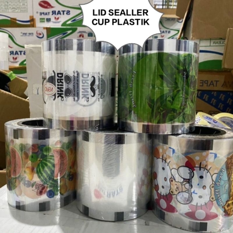 sealer lid seal cup sealler gelas plastik Kartun Buah Drink polos