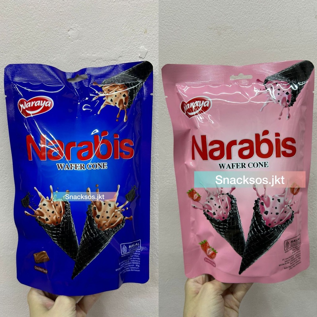 

[80G] NARAYA NARABIS WAFER CONE STRAWBERRY / CHOCOLATE