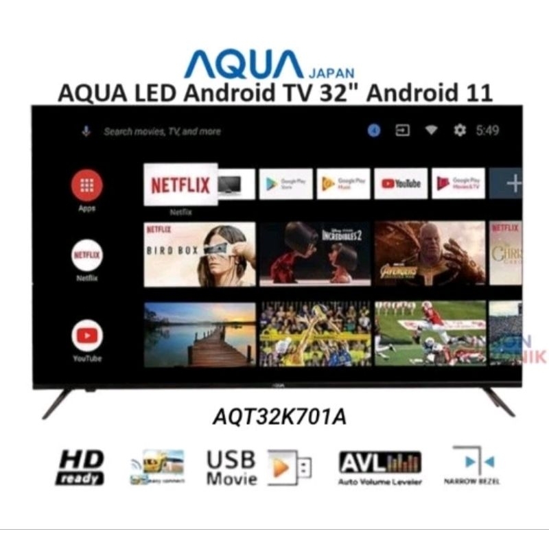 ANDROID TV AQUA 32 INCH ANDROID 11