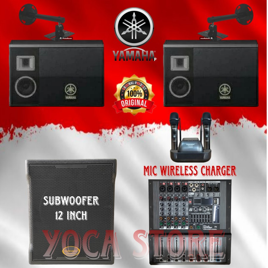 Karaoke Set Yamaha 10 Inch KMS 2500 Upgrade Power Mixer 4 Channel