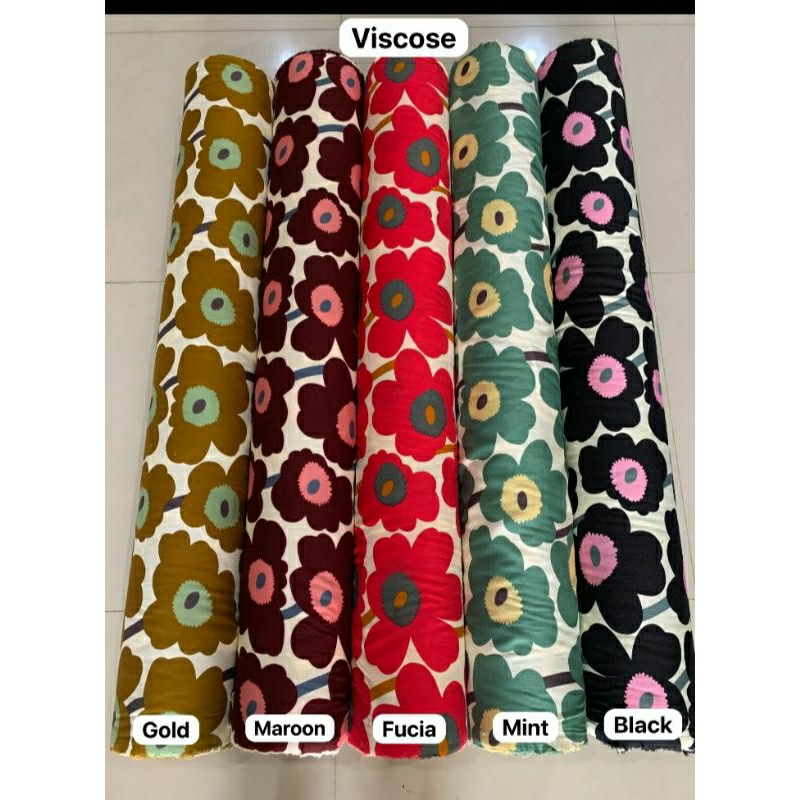 KAIN RAYON VISCOSE/KAIN MOTIF DAUN/KAIN MURAH/KAIN METERAN/KAIN ECER/KAIN BALI